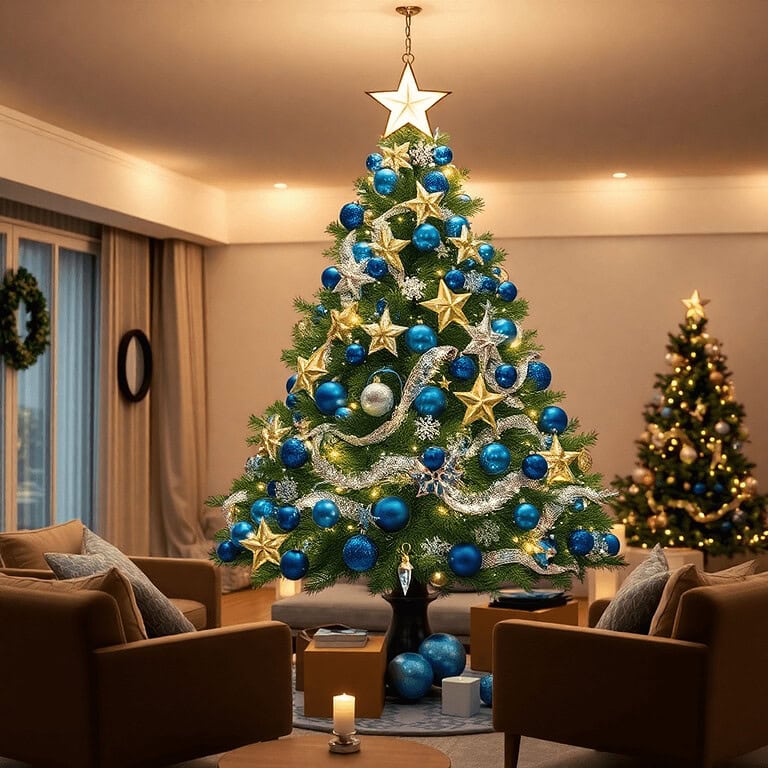 El Significado del Árbol de Navidad Azul y Plata