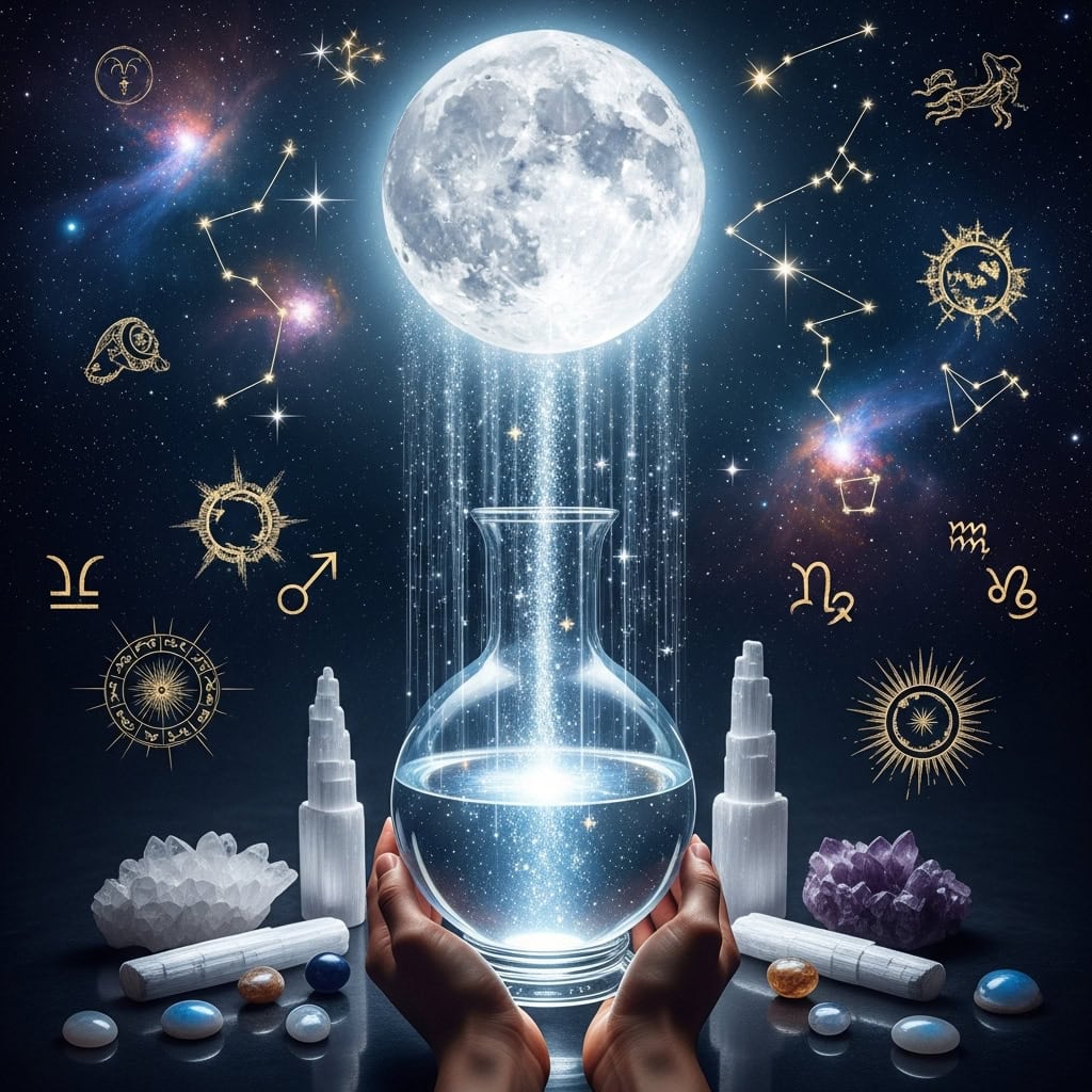 El secreto oculto del agua de luna llena: Desbloquea tu destino cósmico y purifica tu alma | Soy Espiritual